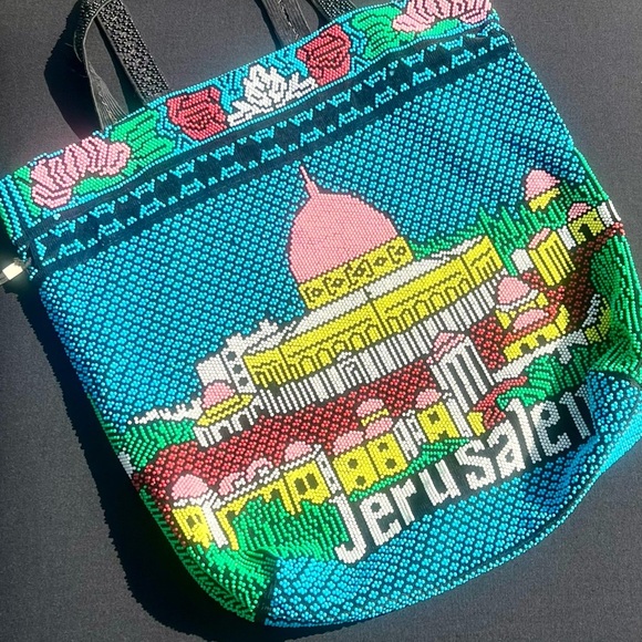Al-Aqsa Mosque Vintage Beaded Bag - Picture 1 of 6